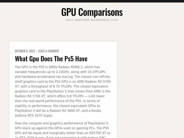 gpu-comparison.com