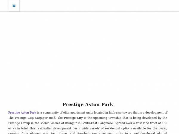 prestigeastonpark.in
